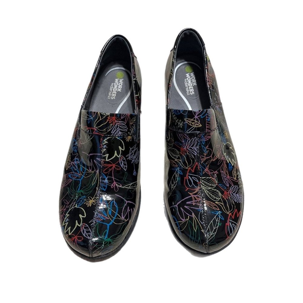 Dansko Black With Pattern Clog Mules Size 42 - image 1